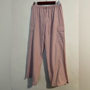 Pink Rose Light Pink Wide-Leg Pants